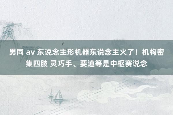 男同 av 东说念主形机器东说念主火了！机构密集四肢 灵巧手、要道等是中枢赛说念