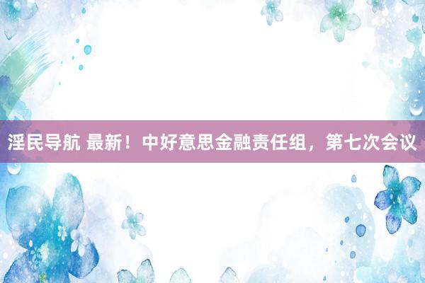 淫民导航 最新！中好意思金融责任组，第七次会议