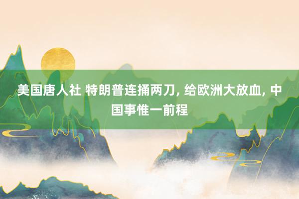 美国唐人社 特朗普连捅两刀， 给欧洲大放血， 中国事惟一前程