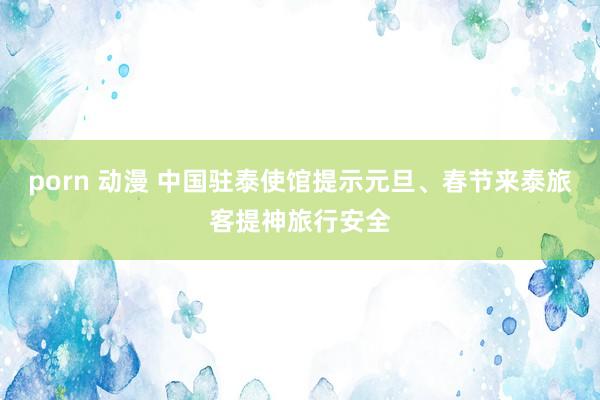 porn 动漫 中国驻泰使馆提示元旦、春节来泰旅客提神旅行安全