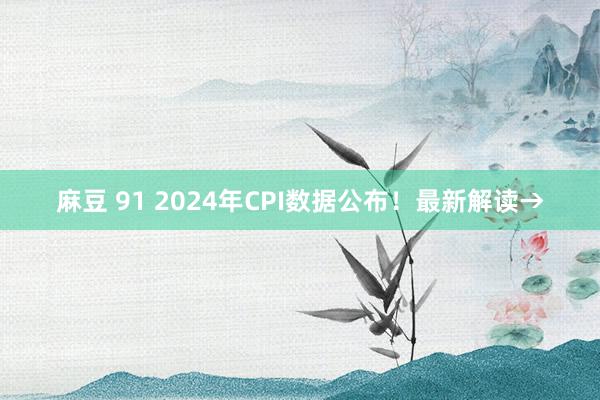 麻豆 91 2024年CPI数据公布！最新解读→