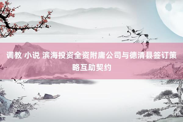 调教 小说 滨海投资全资附庸公司与德清县签订策略互助契约