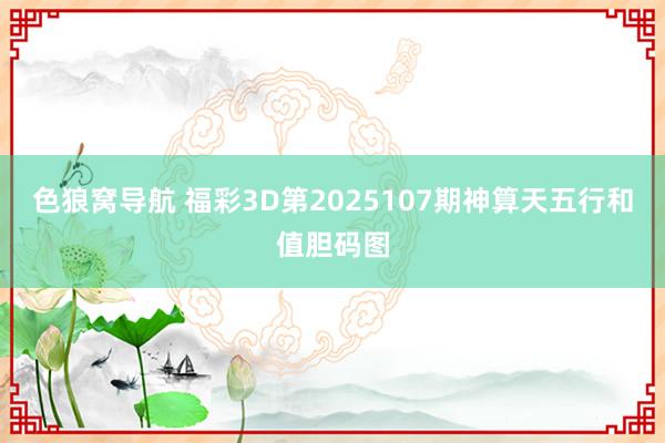 色狼窝导航 福彩3D第2025107期神算天五行和值胆码图